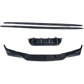 Spoiler Separator, F90 Carbon Fiber Bodykit Compatible with BMW M5 2018 UP Car Styling Body Kit Front Lip & Diffuser & Spoiler & Side Skirt & Grille(C)