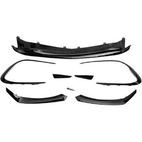 Spoiler Separator, CLA 45 Style ABS Gloss Black Front Bumper Canards & Lip Compatible with Benz C117 X117 W117 CLA Class Facelifted CLA45 & Sport Models