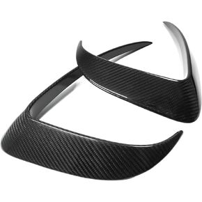 Spoiler Separator, 2PC Carbon Fiber Car Exterior Front Bumper Fog Light Side Splitter Cover Trim Compatible with Tesla Model S 2021-2023 Protective Accessories