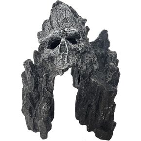 Aquarium Mountain View Stone Ornament - Aquarium Skull Rock Decor Cave for Fish Tank,Aquarium Decorations Small,Small Aquarium Decoration for Fish Tank - 5.7 Inches High