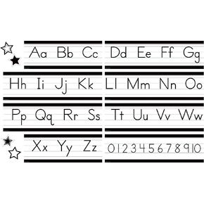 Teacher Created Resources Black and White Alphabet Line Mini Bulletin Board (TCR6807)