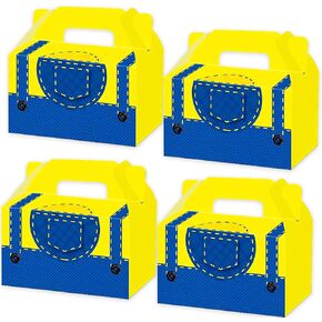 ADIOS TO MY 20S Cartoon Yellow Favors Boxes Birthday Party Supplies Yellow Theme Cartoon Paper Boxer for Birthday Party Decorations