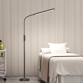 Bright LED Floor Lamps Touch and Remote Dimming for Eyelash Extension Tattoo Manicure Craft Drawing Makeup Living Room Bedroom Office Adjustable Gooseneck Standing Reading Lights esthetician lash lamp