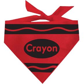 Crayon Dog Bandana | 100% Cotton Adjustable Triangle | Made in USA | Halloween | Trick or Treat | Group Costume | School Parade | Family Outfits |Hot Pink, One Size (1152)