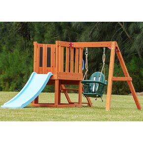 Dolphin Playground 5 في 1 مجموعات أرجوحة متعددة الوظائف للطفل الخلفي ، ومسلسلات في الهواء الطلق مع أرجوحة الأطفال ، وطاولة في الهواء الطلق ، واللوح ، والشرائح ، وجدار تسلق الصخ