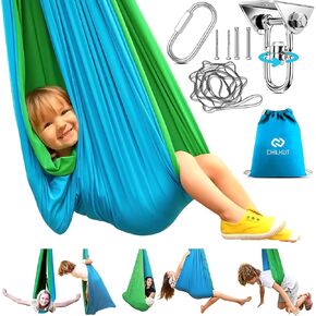 Sensory Swing for Indoor & Outdoor Use, 220lb Capacity, Double Layer Fabric with 360° Rotation, Indoor Swing for Kids & Adults, Durable and Comfortable