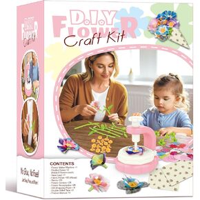 GEERAY Craft Kits for Girls Ages 8-12, No Glue & Mess Free DIY Fabric Flower Bouquets Toy Art Supplies for Kids 6-8, Toys for Girls 4-8 Year Old Girl Birthday Gifts Ideas