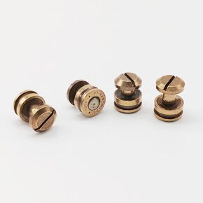 2PCS/6PCS Brass Bullet-Shaped Leather Studs Rivets 6mm Stud Heights, Decorative Screw Post Fasteners for DIY Wallets, Backpacks and Leather Crafts (2)