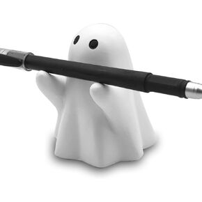 Cute Ghost Pen Holder, Spooky Halloween Desk Decor Resin Ghost Figurine, Funny Pencil Holder for Office, Home Accessories