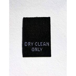50 pcs Black Woven Clothing Sewing Garment Care Label Tags - Dry Clean ONLY
