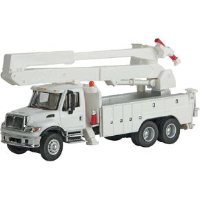 INTERNATIONAL(R) 7600 UTILITY TRUCK WITH BUCKET LIFT - ASSEMBLED -- WHITE WITH UTILITY COMPANY DECALS