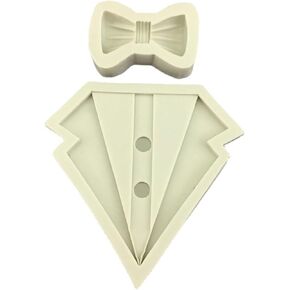for Creative Suit Shirt Bow Shape Fondant Cake Silicone Mold Chocolate Mould Candy Mold Baking Tool Silicone