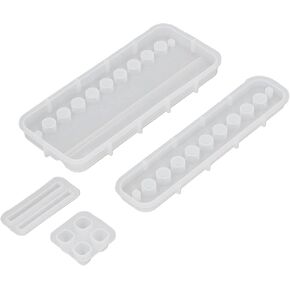 4 PCS Resin Pen Mold, Easy Demoulding Pen Holder Molds, Mobile Phone Holder Silicone Mold for Epoxy Resin, Home DIY Crafts