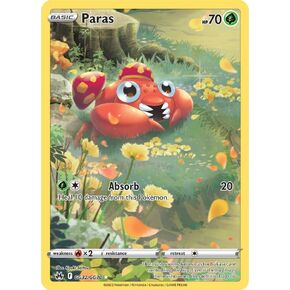 Pokemon – Paras GG32/GG70 -Crown Zenith – Galarian Gallery – Full Art – Holo Card