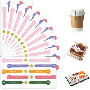 600Pcs Handmade Food Baking Seal Stickers Labels,Black Long Label Bakery Sticker,Self-Adhesive Goods Bakery Stickers Sealing Tamper-Proof Sticker for Pastry Bags Lollipops Candy Cake