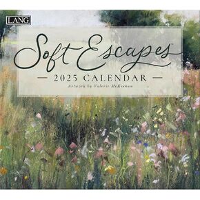 Lang Companies, Soft Escapes 2026 Wall Calendar by Valerie McKeehan, 13.4'' X 12'', 12-Month Calendar with Stapled Binding