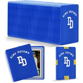 110 Pack Ding Defend Trading Card Shipping Protectors Hard Plastic Card Slab - Guard for Collectible Cards, Mailing Sheet & Hobby Supplies - 3.5 x 4.5 Inches, Blue Corrugated Packaging Pads