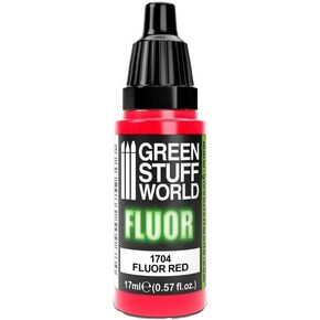 Green Stuff World – Fluorescent Acrylic Paint Red 1704 for Models and Miniatures
