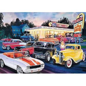 Kulvci Car Diamond Painting Kits for Adults, Diamond Art Kits for Beginners, 5D DIY Full Drill Gem Craft for Home Decor Gift 16x12inch