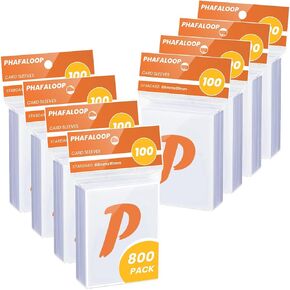 800 Count Card Sleeves, Soft Penny Sleeves for Trading Cards, Sports Card Protector Sleeve, Clear Protective Card Sleeve for Baseball, Football, MTG, Gaming Card & Standard Cards