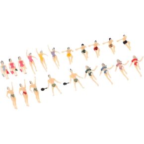 DYNWAVE 20Pcs N :150 Painted Figures People Swimmer for Layout Scenery