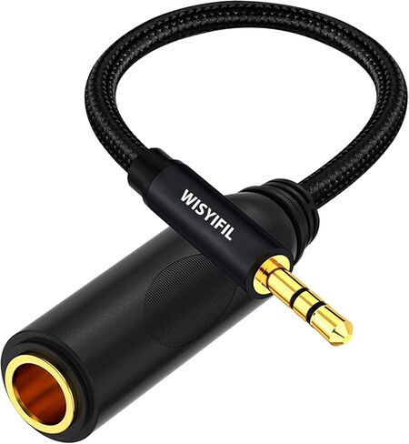 1/4 to 3.5mm Auxiliary Audio Adapter, Gold Plated, Resist Corrosion, Good Anti-Interference, Low Signal Attenuation, Durable, Male to Female Connector, 2 Pack in Kuwait