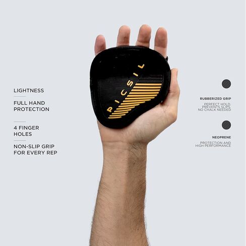 PICSIL Fitness Grips Pads, The Alternative to Gym Gloves, Lifting Pads for Weightlifting, Cross Fitness, Calisthenics, Powerlifting, Gymnastics, for Men and Women in Kuwait