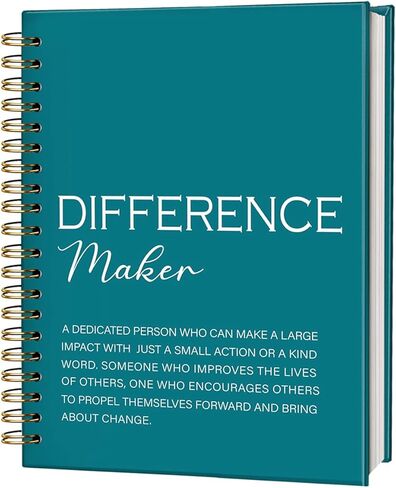 Difference Maker Gift, Difference Maker Definition Spiral Notebook Journal, Motivational Notebooks, Thank You Gifts for Women Men Teacher Coworkers, Hardcover Spiral Notebook 5.5x8.3 in Kuwait