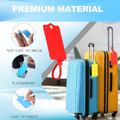 Chunful 200 Pcs Plastic Tags Waterproof Shipping Tags for Labeling Self Locking Nylon Labels Writable Marker Multicolor Cable Zip Tie Labels for Keys Luggage Logistic Inventory(Modern) in Saudi Arabia