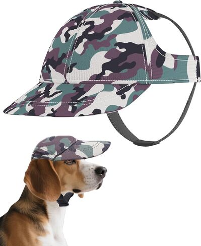 Pet Show Dog Baseball Cap Camouflage Dog Fors for Dogs Barge Bet Sun Hats مع ثقوب الأذن القابلة للتعديل in Kuwait