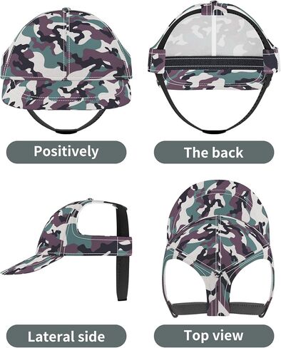 Pet Show Dog Baseball Cap Camouflage Dog Fors for Dogs Barge Bet Sun Hats مع ثقوب الأذن القابلة للتعديل in Kuwait
