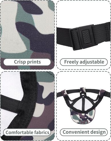 Pet Show Dog Baseball Cap Camouflage Dog Fors for Dogs Barge Bet Sun Hats مع ثقوب الأذن القابلة للتعديل in Kuwait