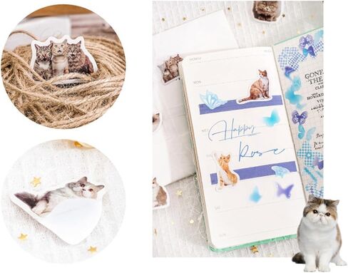 90 جهاز كمبيوتر صغير ملصقات CAT CAT SMAHE للمذكرات ، المخطط ، سجل القصاصات ، الألبوم ، دفتر ملاحظات ، مجلة (قطة أسود) in Kuwait