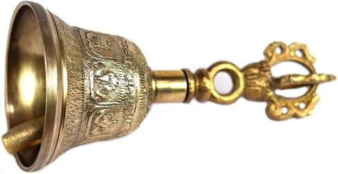 Tibetan Hand Bell 4, 5 & 6 inches for Meditation & Prayer Dorje Vajra (5 inches) in Kuwait