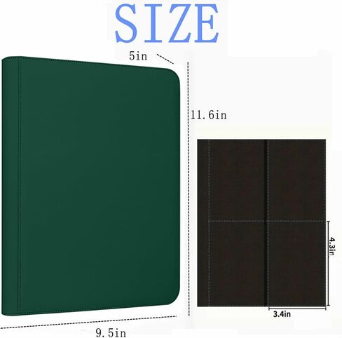يمتلك Toploader Binder ، موثق Top-side top-side ذو 4 جيب ، 128 بطاقة في 3 "× 4" من قائدي Toploaders ، PU Leather Card Binder Abulm للتداول والرياضة والألعاب (Black) (Black) in Kuwait