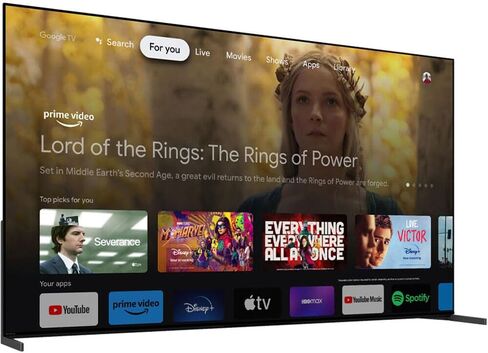 تلفزيون Sony XR55A95L BRAVIA XR A95L 55 بوصة QD-OLED 4K HDR الذكي مع حزمة تلفزيون Google (2023) مع بث أفلام Premiere + حامل حائط للتلفزيون مقاس 37-100 بوصة + محول Surge 6 منافذ + كابل 2X 6FT 4K HDMI 2.0 in Kuwait