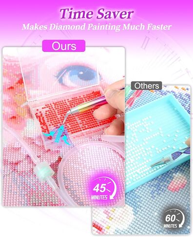 Maylatte Electric Vacuum Diamond Paint Pens ، 3 مستوى شفط قابل للتعديل ، قلم اللوحة الفنية الماس بدون شمع ، أداة إكسسوارات Diamond Painter Litting لإعداد أحجار AB مع صينية التخزين (الأرجواني) in Kuwait