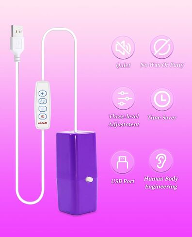 Maylatte Electric Vacuum Diamond Paint Pens ، 3 مستوى شفط قابل للتعديل ، قلم اللوحة الفنية الماس بدون شمع ، أداة إكسسوارات Diamond Painter Litting لإعداد أحجار AB مع صينية التخزين (الأرجواني) in Kuwait