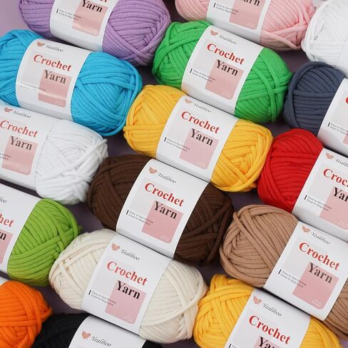 Easy Crochet Yarn for Beginners, 3 Pack × 1.8 oz Beginner Yarn for Crocheting & Knitting Thick and Soft, Owl Amigurumi Crochet Kit with Video Tutorials, Easy-to-See Stitches, Worsted Medium # 4 in Saudi Arabia