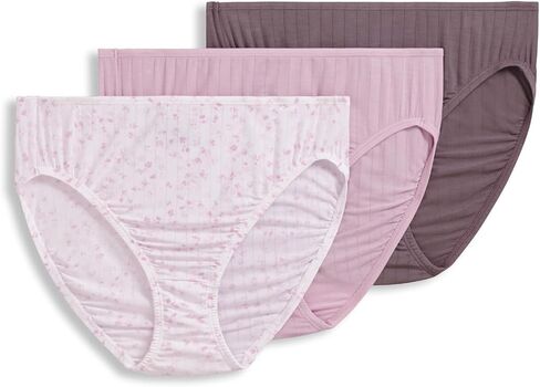 Jockey Women's Underwear Supersoft Breathe French Cut - 3 Pack, Frothy Pink/White/Egyptian Scroll, 10 in Saudi Arabia