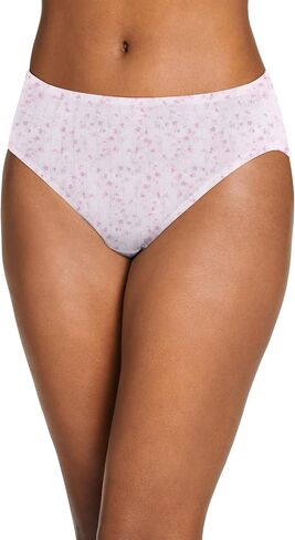 Jockey Women's Underwear Supersoft Breathe French Cut - 3 Pack, Frothy Pink/White/Egyptian Scroll, 10 in Saudi Arabia