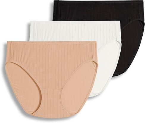 Jockey Women's Underwear Supersoft Breathe French Cut - 3 Pack, Frothy Pink/White/Egyptian Scroll, 10 in Saudi Arabia
