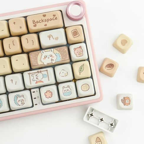 Sunzit PBT Key caps - MOA Keycaps, Cute Keycap, Chiikawa Momonga Keycap Set in Saudi Arabia