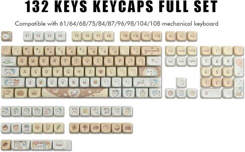 Sunzit PBT Key caps - MOA Keycaps, Cute Keycap, Chiikawa Momonga Keycap Set in Saudi Arabia
