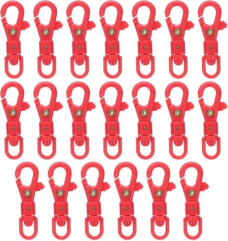uxcell 20 Pcs Plastic Lobster Claw Clasps Swivel Lanyard Snap Hook Trigger Clips for Stretch Spring Keychain Ring Crafts Bag DIY Accessories, Black in Kuwait