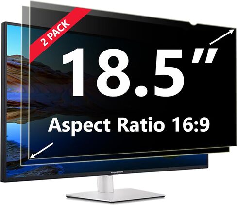 [2 Pack] 19 Inch Privacy Screen Filter for Computer Widescreen 16:10 Monitor - Privacy Shield, Anti-Glare and Blue Light Blocking Protector in Kuwait