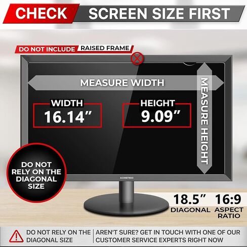 [2 Pack] 19 Inch Privacy Screen Filter for Computer Widescreen 16:10 Monitor - Privacy Shield, Anti-Glare and Blue Light Blocking Protector in Kuwait
