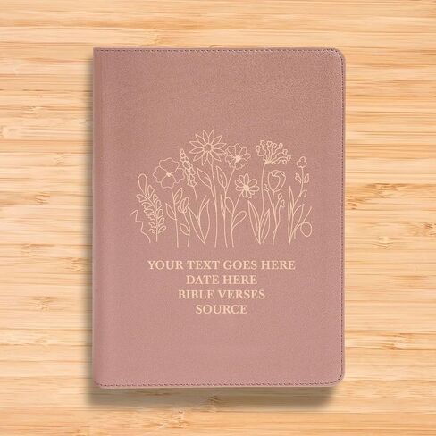 Personalized CSB She Reads Truth Community Study Bible Faux Leather Medium Print Size | Custom with Full Cover Garden Design and Name | Gift for Christian & Religious Celebrations | Rose Gold in Kuwait
