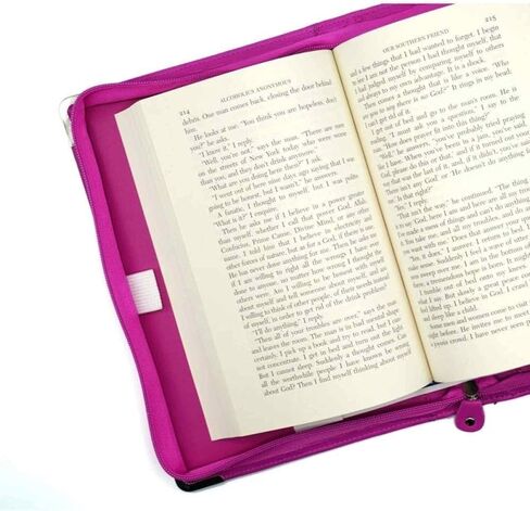 مدمني الكحول مجهول الكتب الكتب العارضة مع أغلفة دائمة الكتب - متوفرة بالخيارات السوداء والرمادي والوردي والأخضر (الوردي ، مقاس واحد) in Kuwait