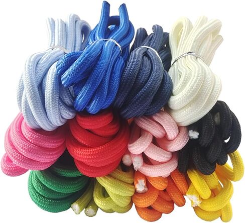 1/4 Inch Polyester Cord 24 Yards 12 Colors Lightweight Rope for Craft (2713 Mixed Color) in Kuwait